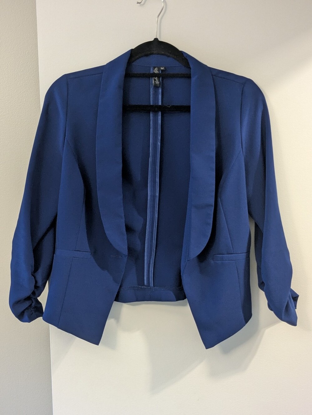 Spacegirlz Royal Blue Blazer With Ruched Sleeves Medium